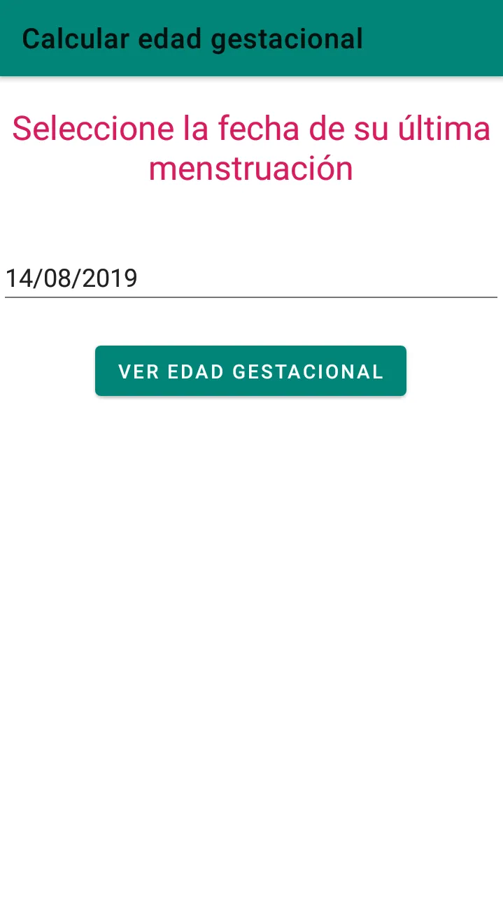 Calcular edad gestacional | Indus Appstore | Screenshot