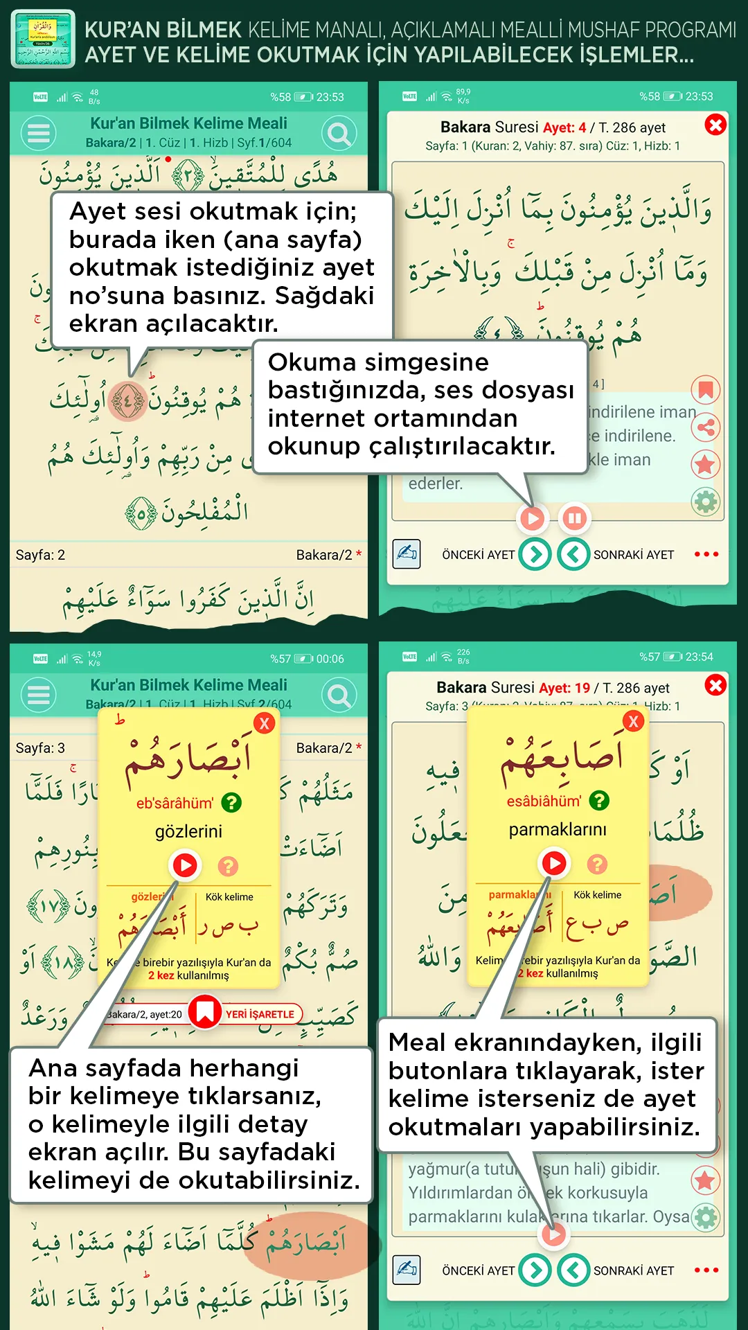 Kuran Bilmek Kelime Mealli | Indus Appstore | Screenshot