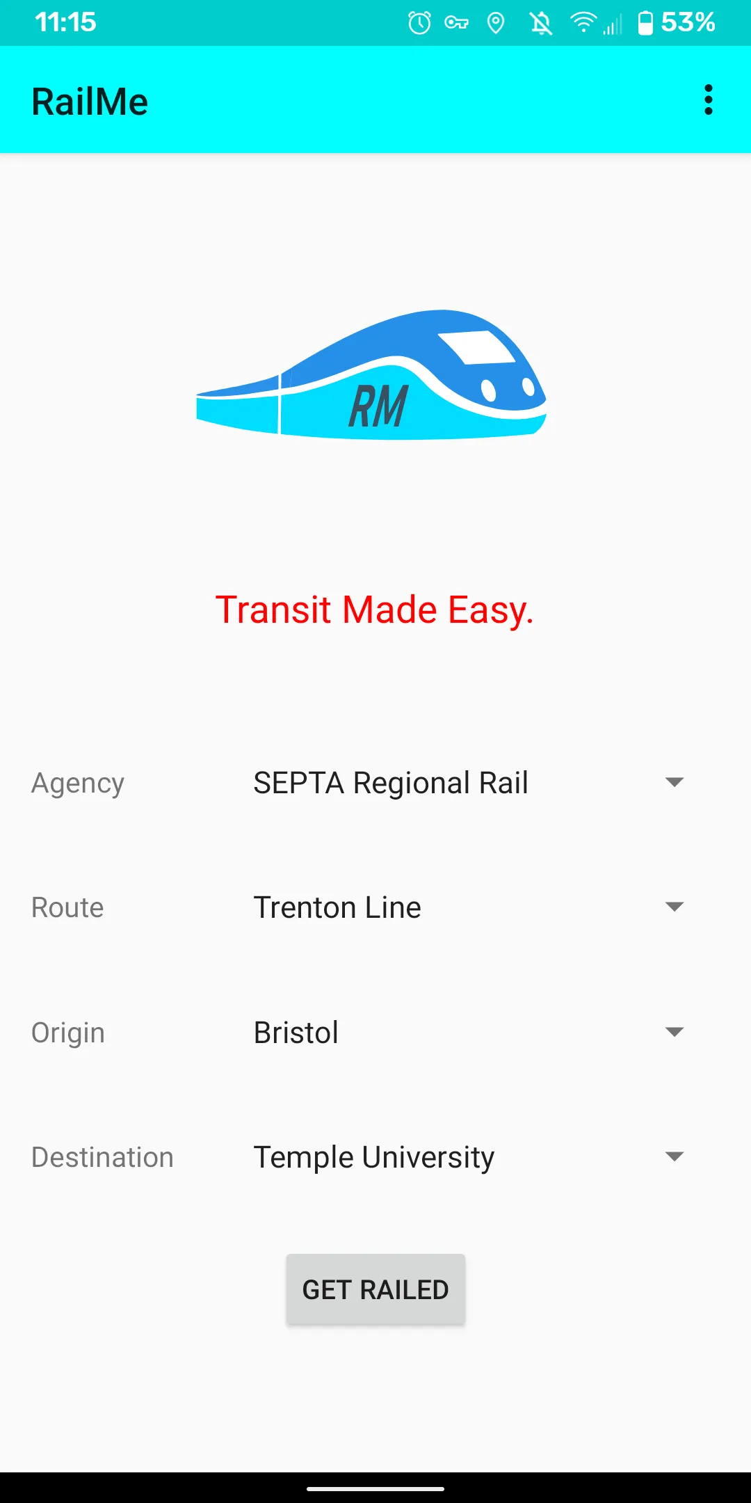 RailMe (PATCO, SEPTA, NJT) | Indus Appstore | Screenshot