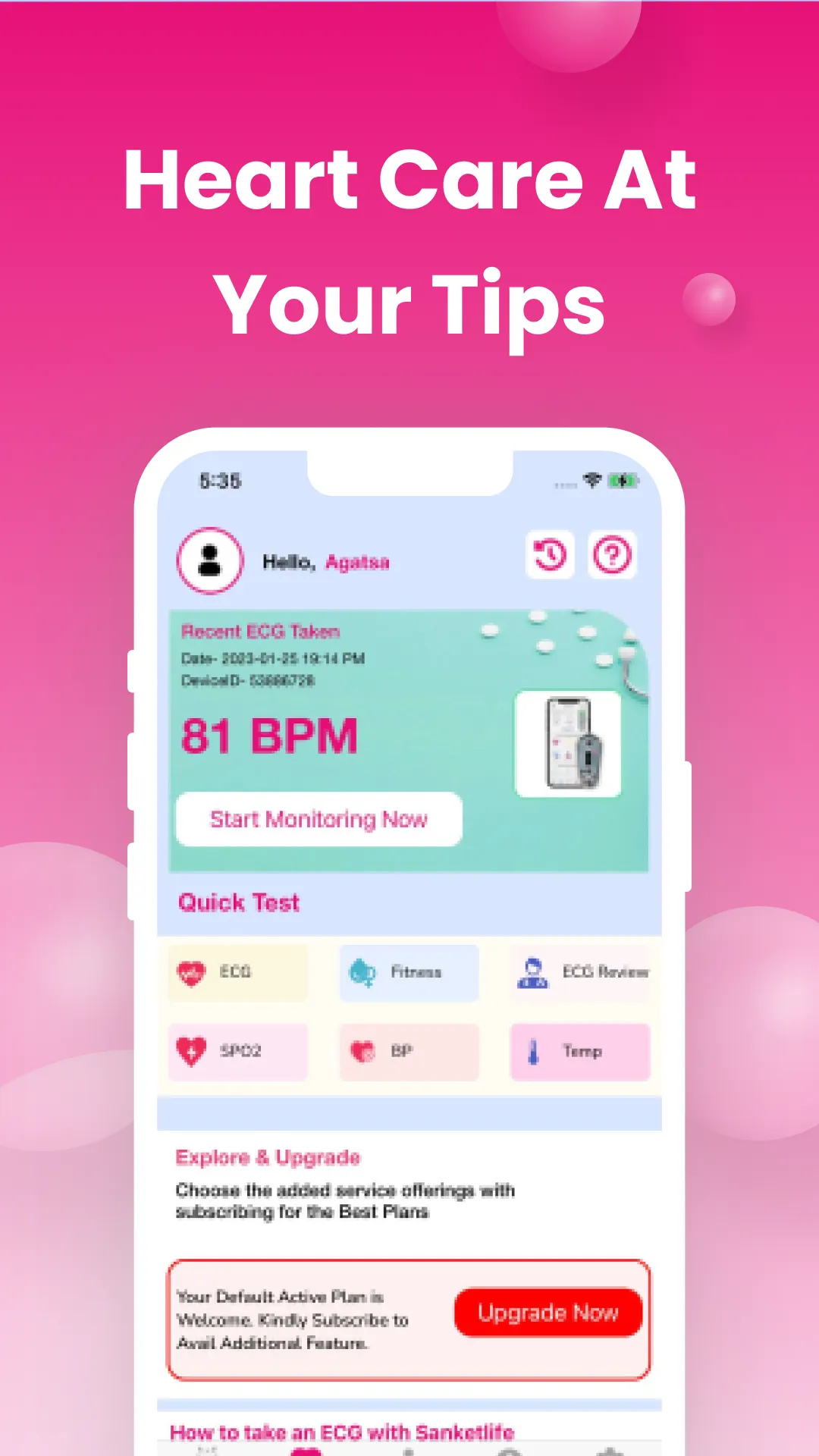 Sanket Life-ECG,Stress,Fitness | Indus Appstore | Screenshot
