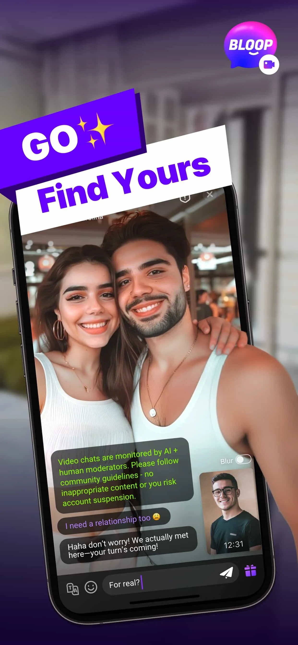 Bloop - 1v1 Video Chat | Indus Appstore | Screenshot