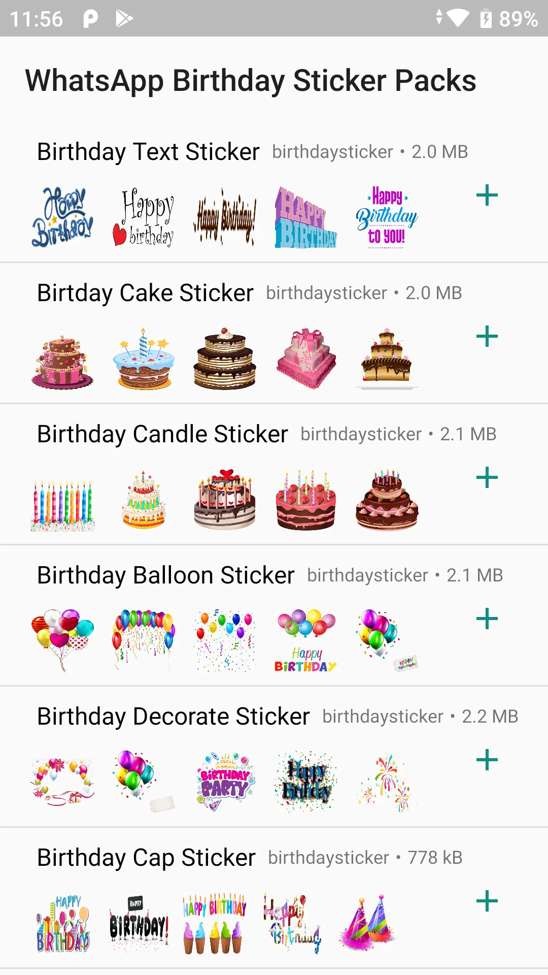 Birthday Stickers - WAStickers | Indus Appstore | Screenshot