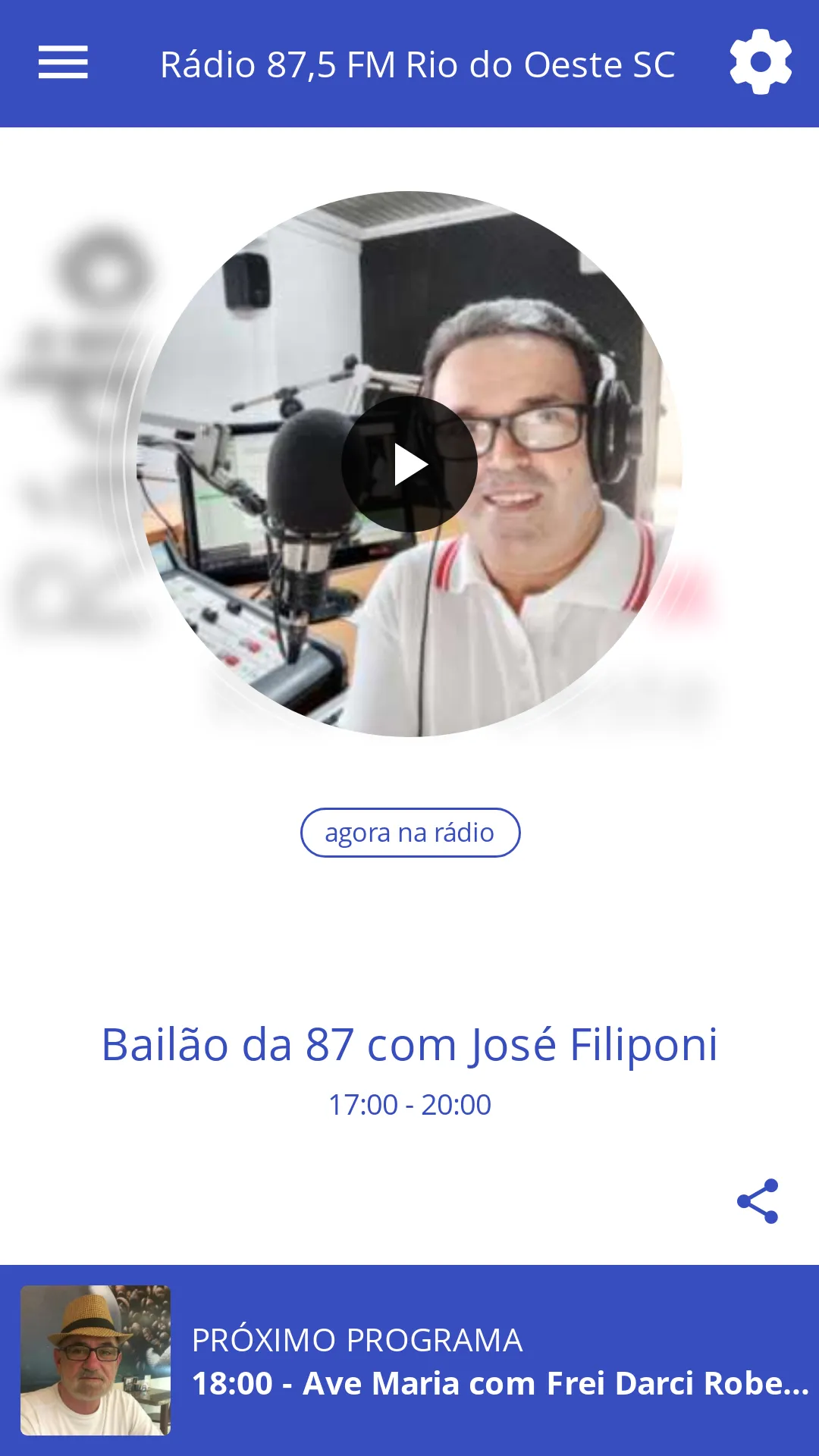 Rádio 87,5 FM Rio do Oeste SC | Indus Appstore | Screenshot