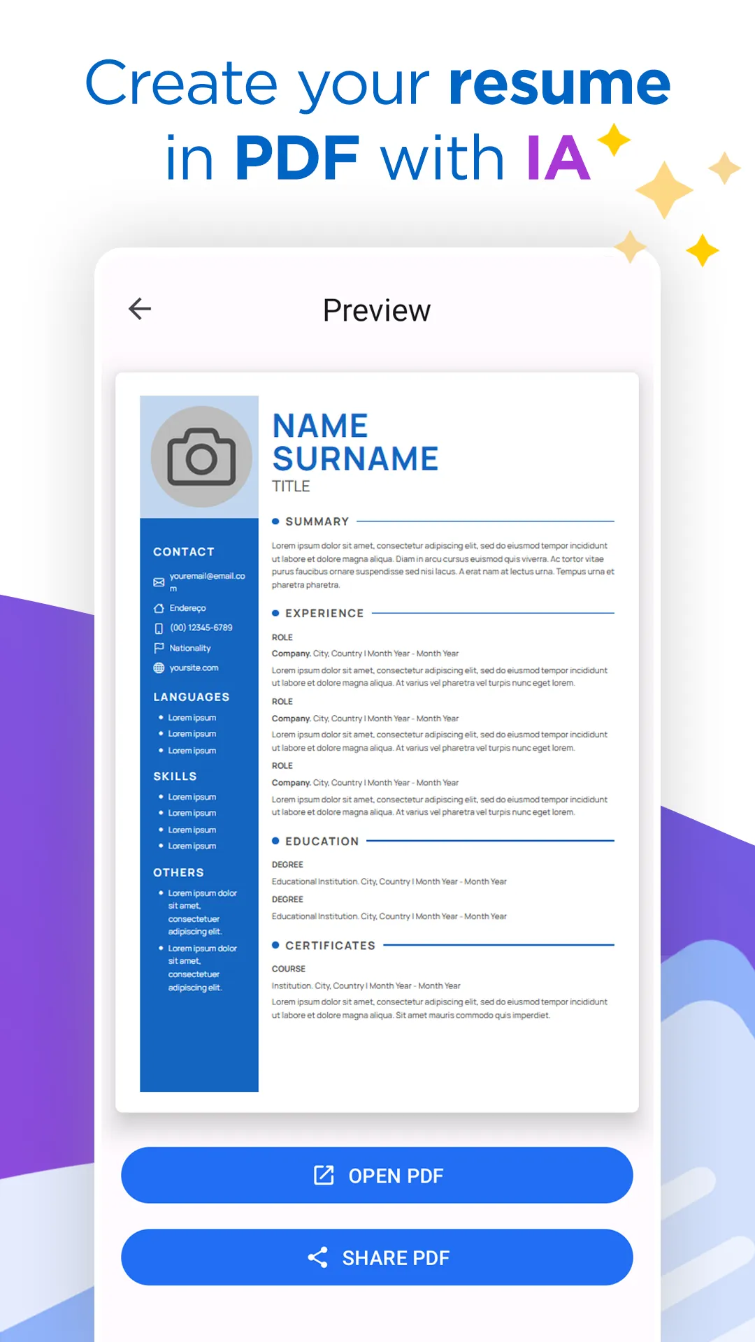 AI Resume Builder CV Maker PDF | Indus Appstore | Screenshot