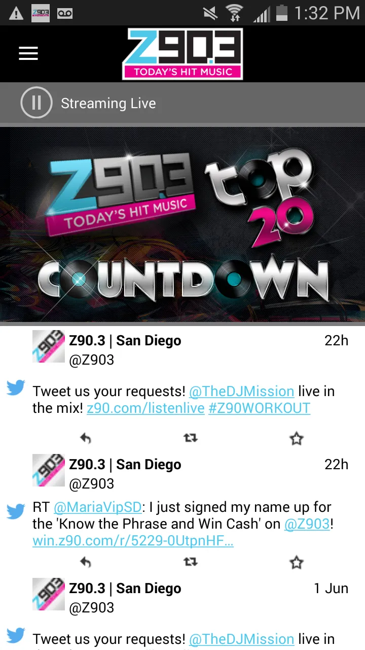 Z90.3 : San Diego CA : XHTZ fm | Indus Appstore | Screenshot