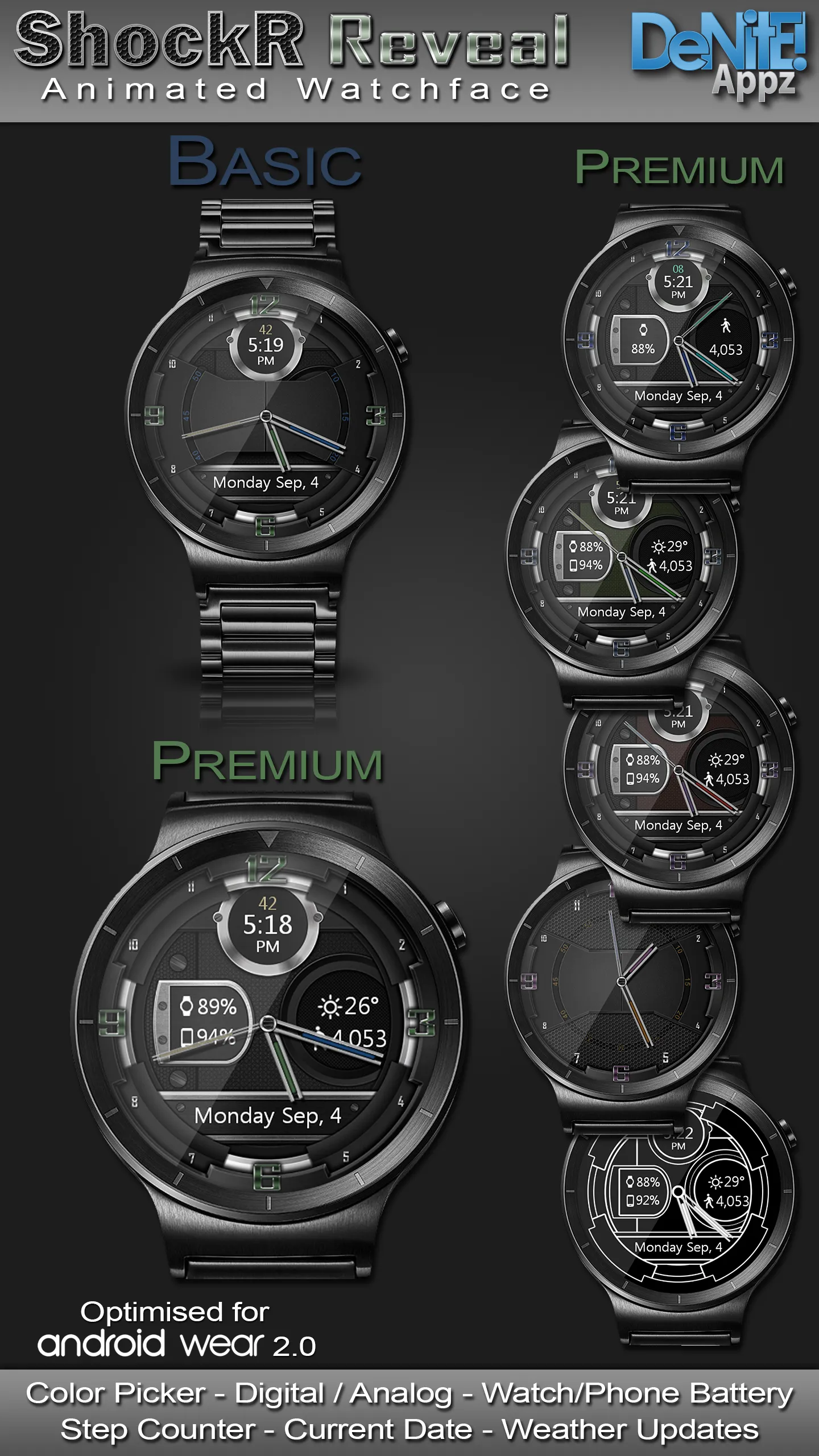 ShockR ReVeal HD Watch Face | Indus Appstore | Screenshot