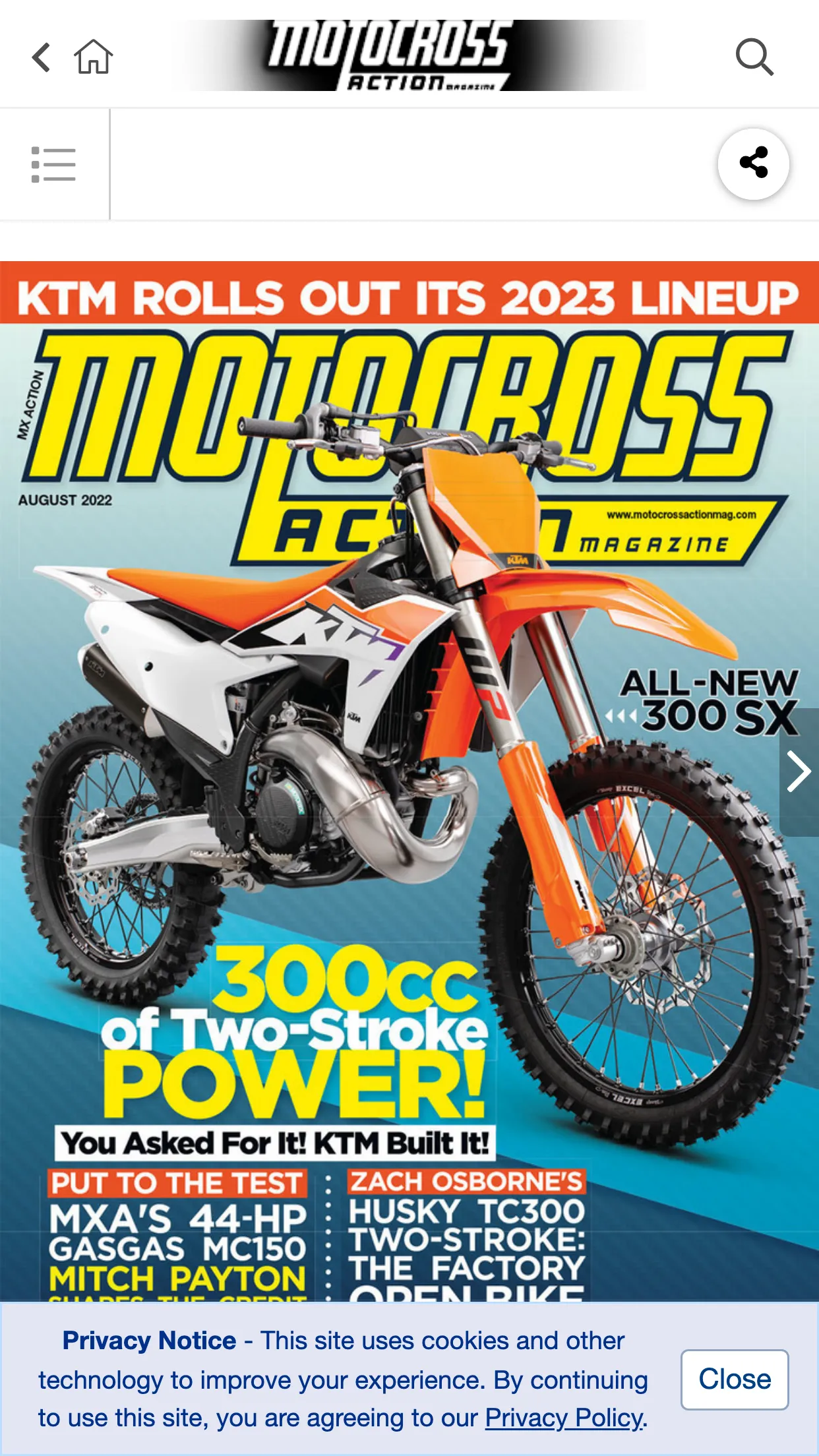 Motocross Action Magazine | Indus Appstore | Screenshot