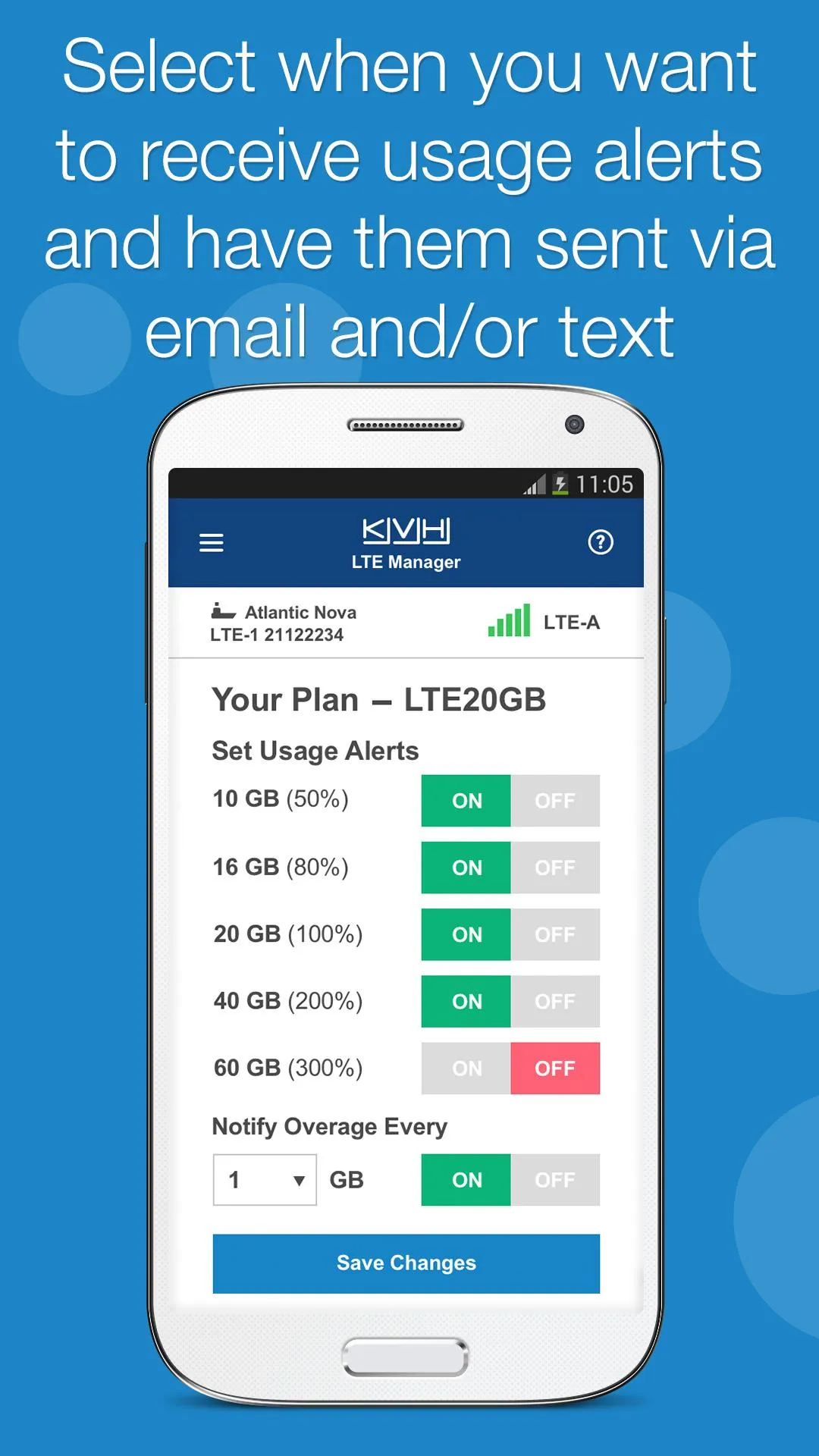 KVH LTE Manager | Indus Appstore | Screenshot