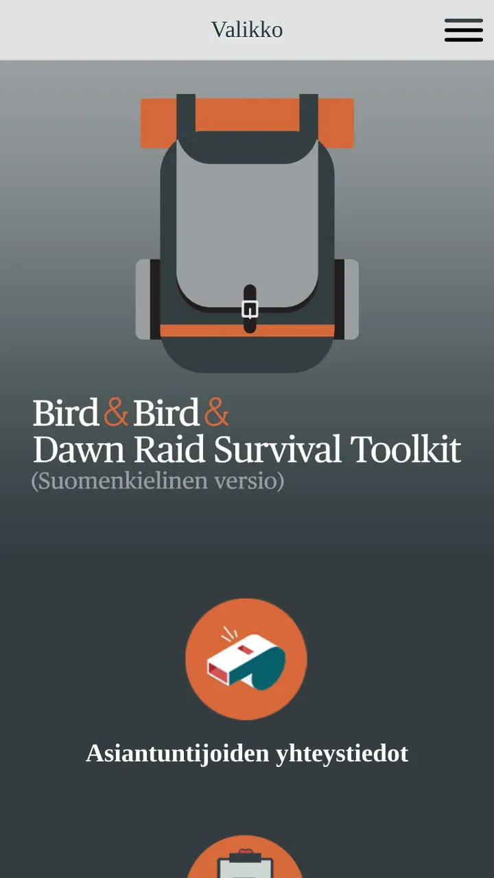 Bird&Bird Dawn Raid Finnish | Indus Appstore | Screenshot