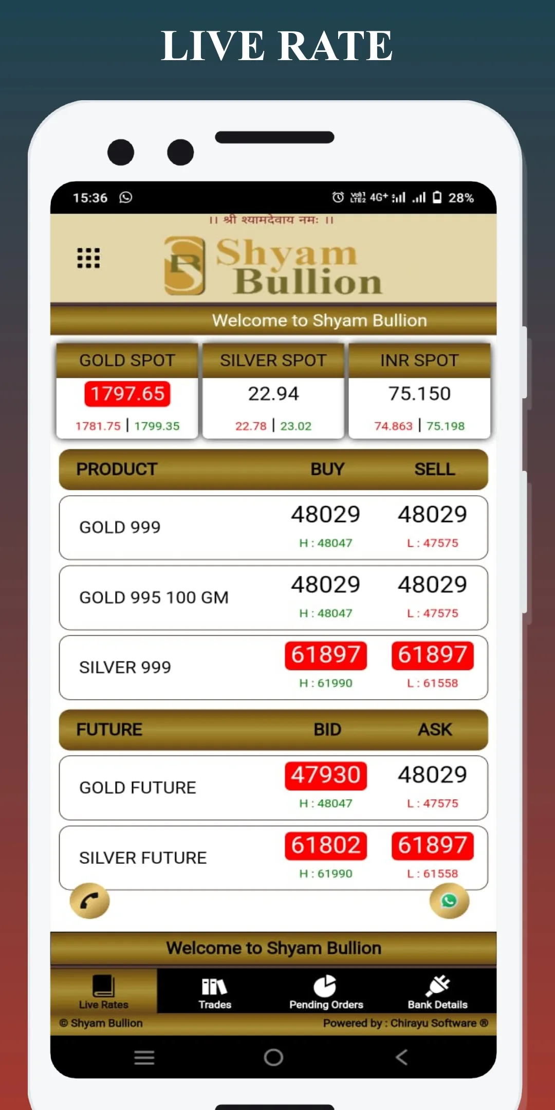 Shyam Bullion | Indus Appstore | Screenshot