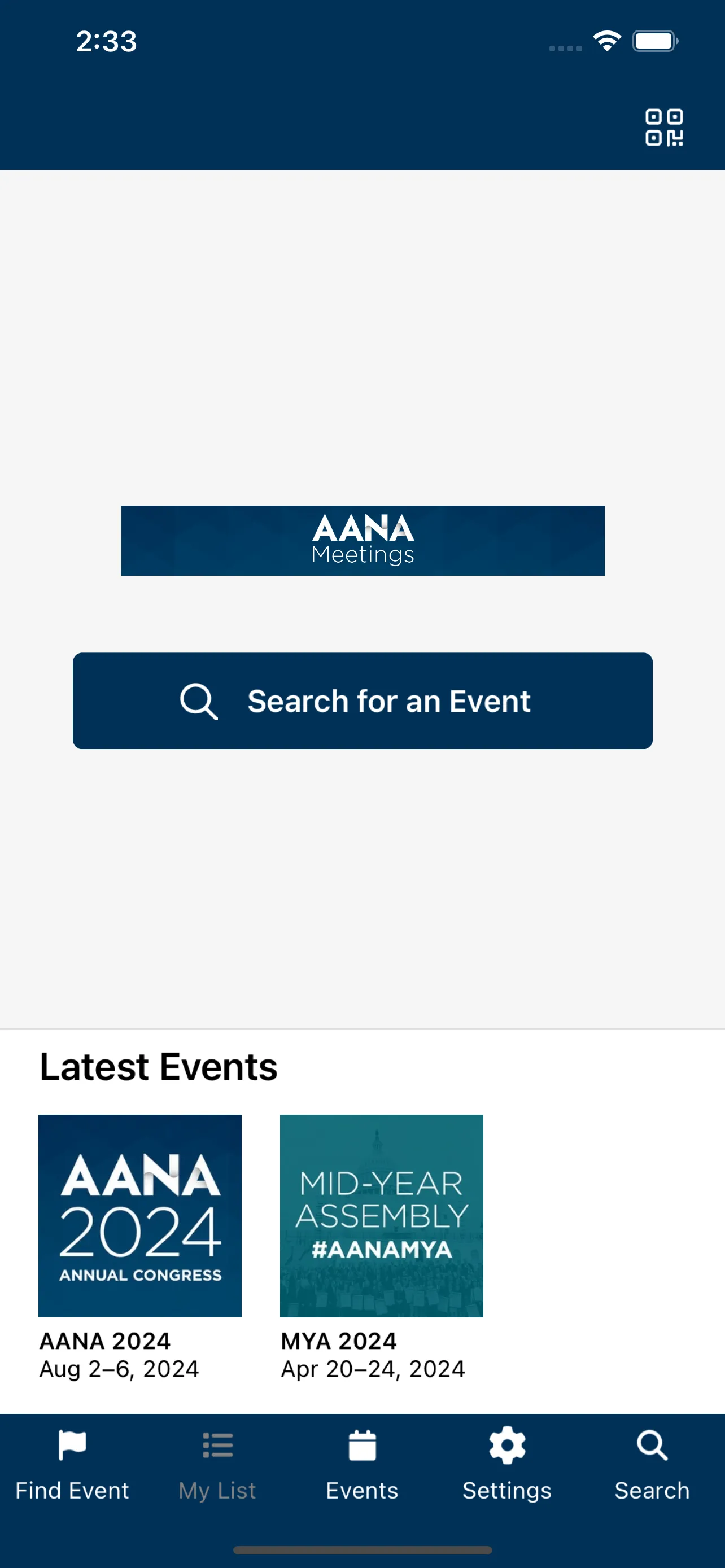 AANA Meetings | Indus Appstore | Screenshot