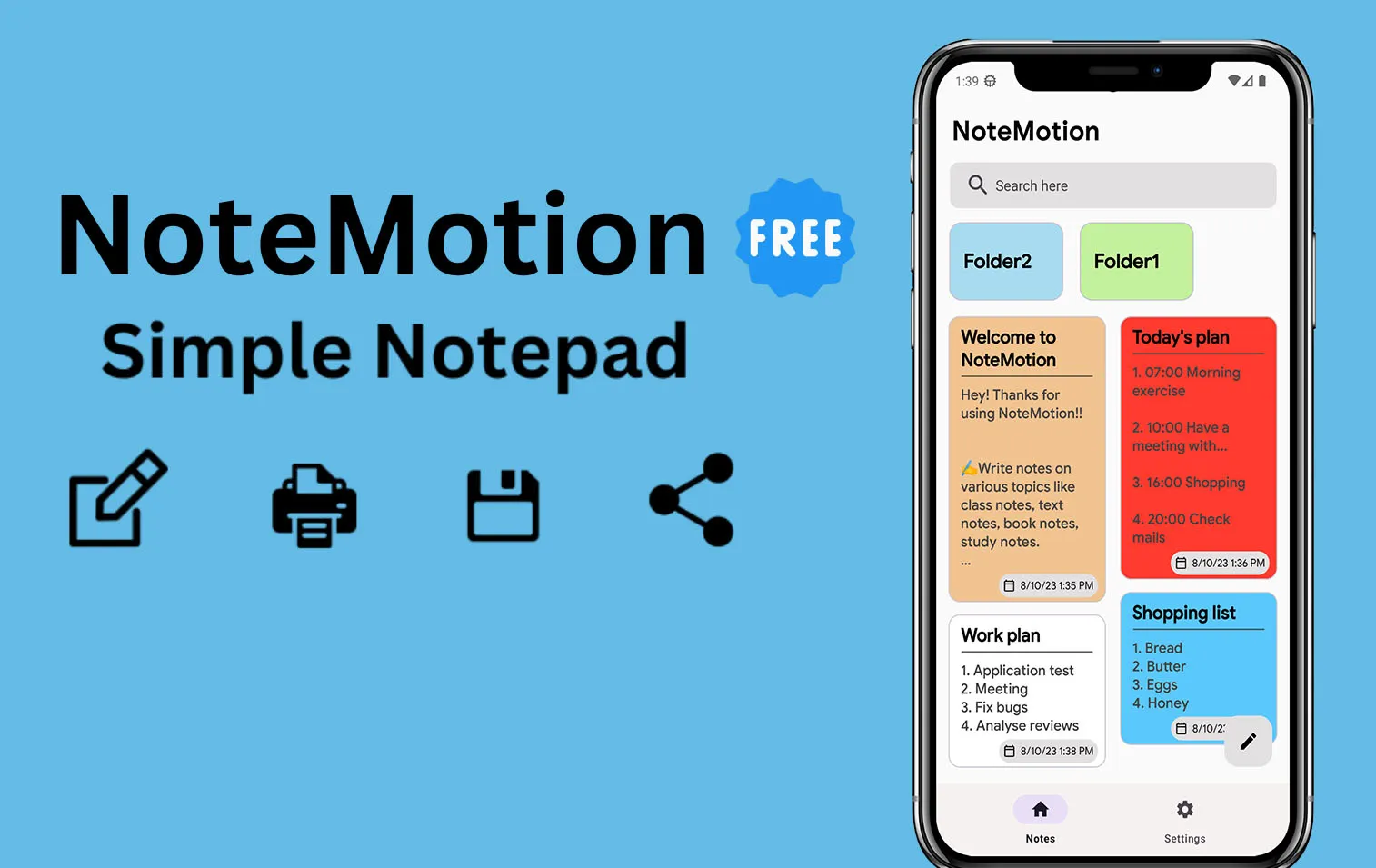 Notes, Notepad - NoteMotion | Indus Appstore | Screenshot