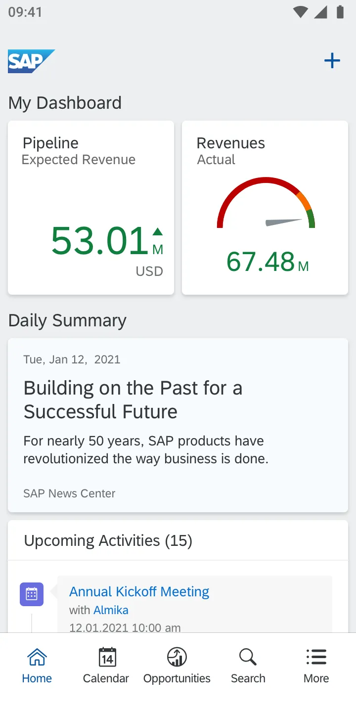 SAP Cloud for Customer | Indus Appstore | Screenshot