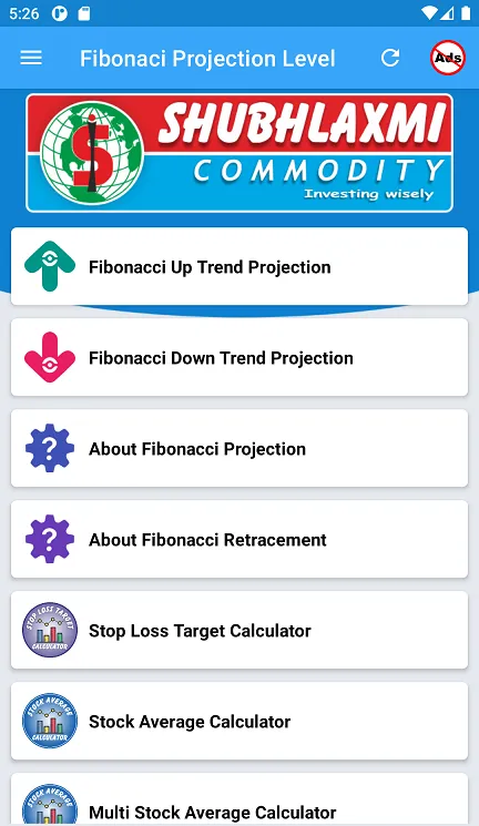 Fibonaci Projection Calculator | Indus Appstore | Screenshot