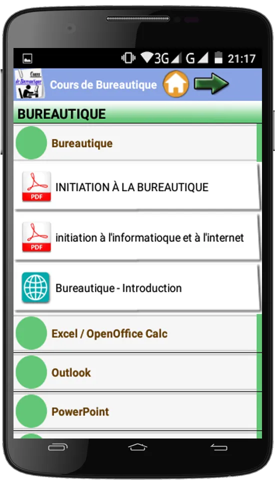 Cours de bureautique | Indus Appstore | Screenshot