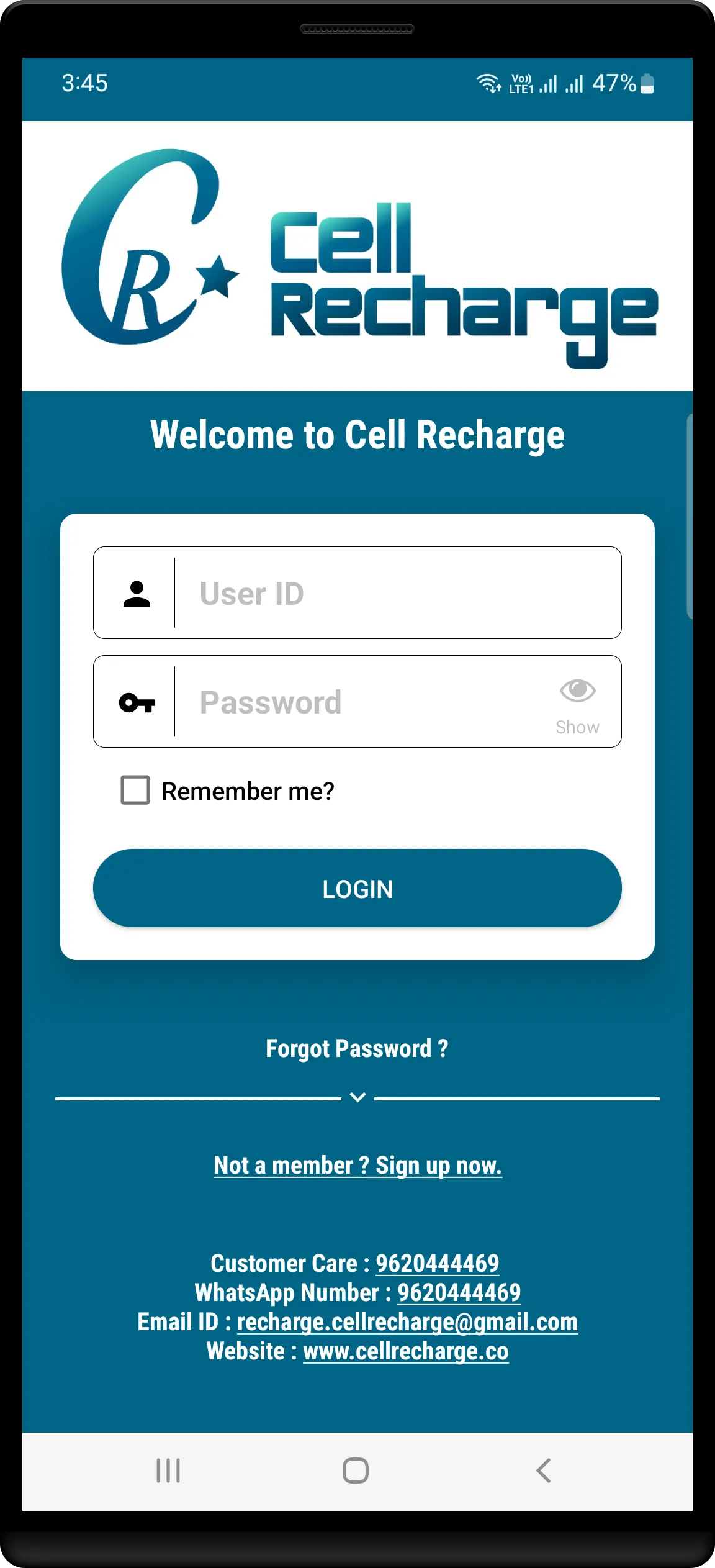 Cell Recharge | Indus Appstore | Screenshot