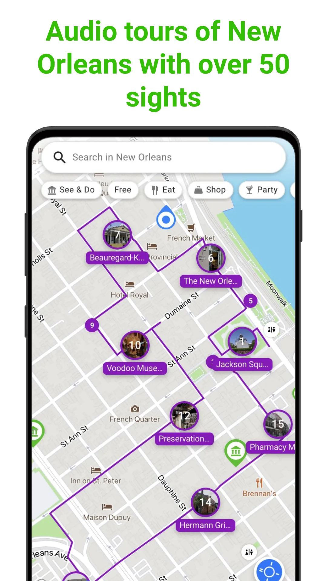 New Orleans SmartGuide | Indus Appstore | Screenshot