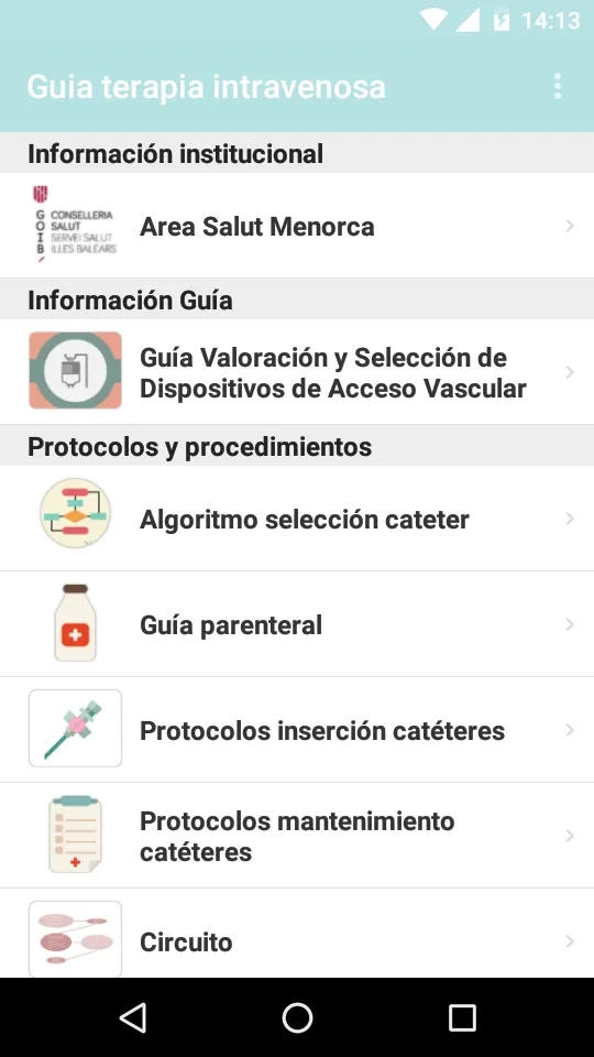 Guía Terapia Intravenosa | Indus Appstore | Screenshot