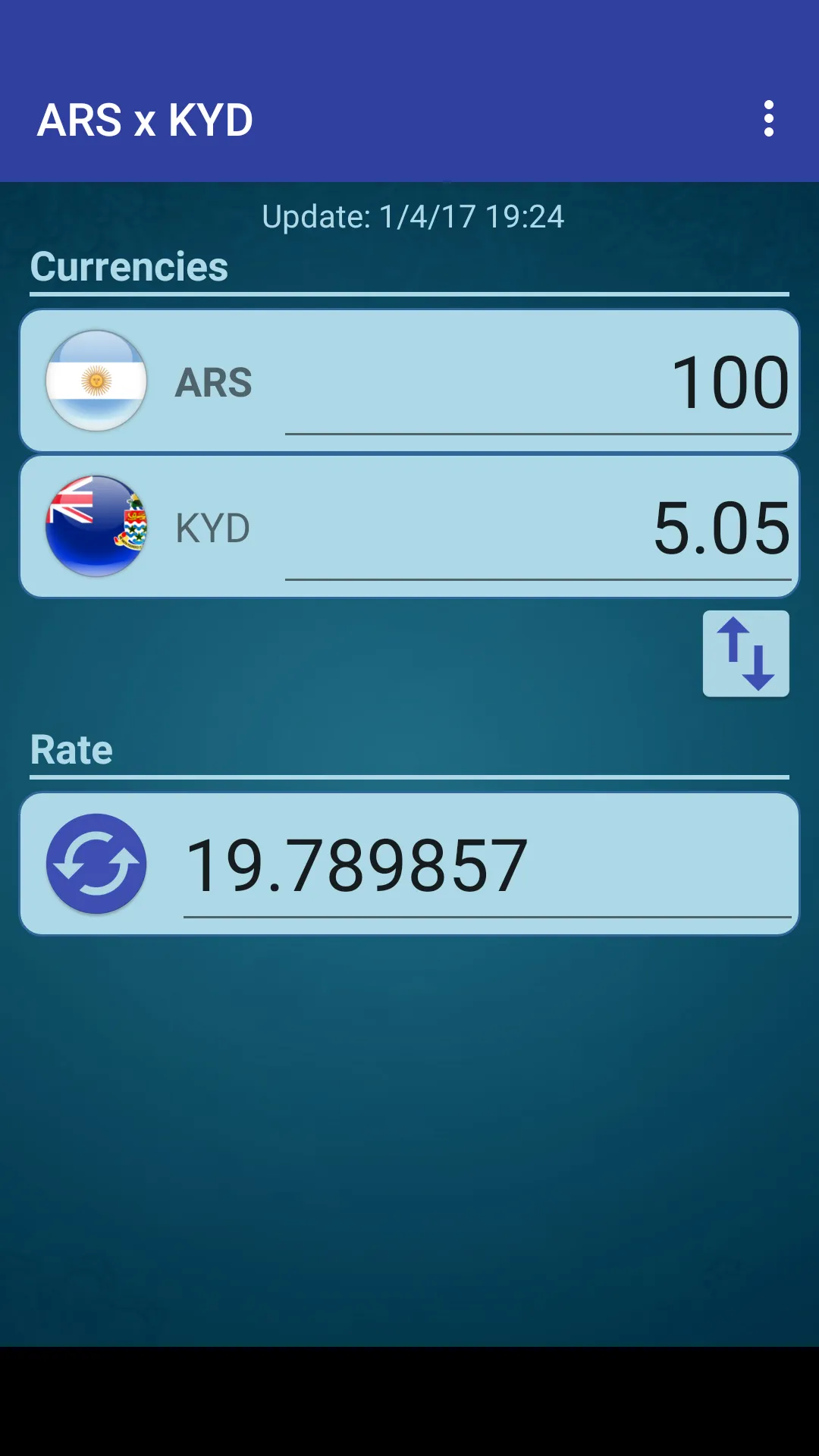 Arg. Peso x Cayman Isl. Dollar | Indus Appstore | Screenshot