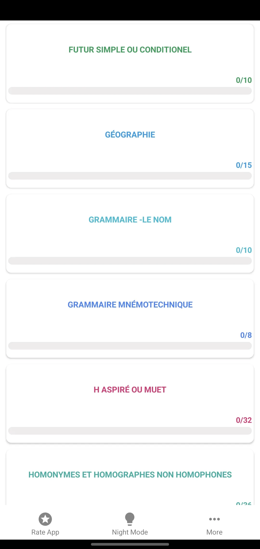 French Grammar Test | Indus Appstore | Screenshot