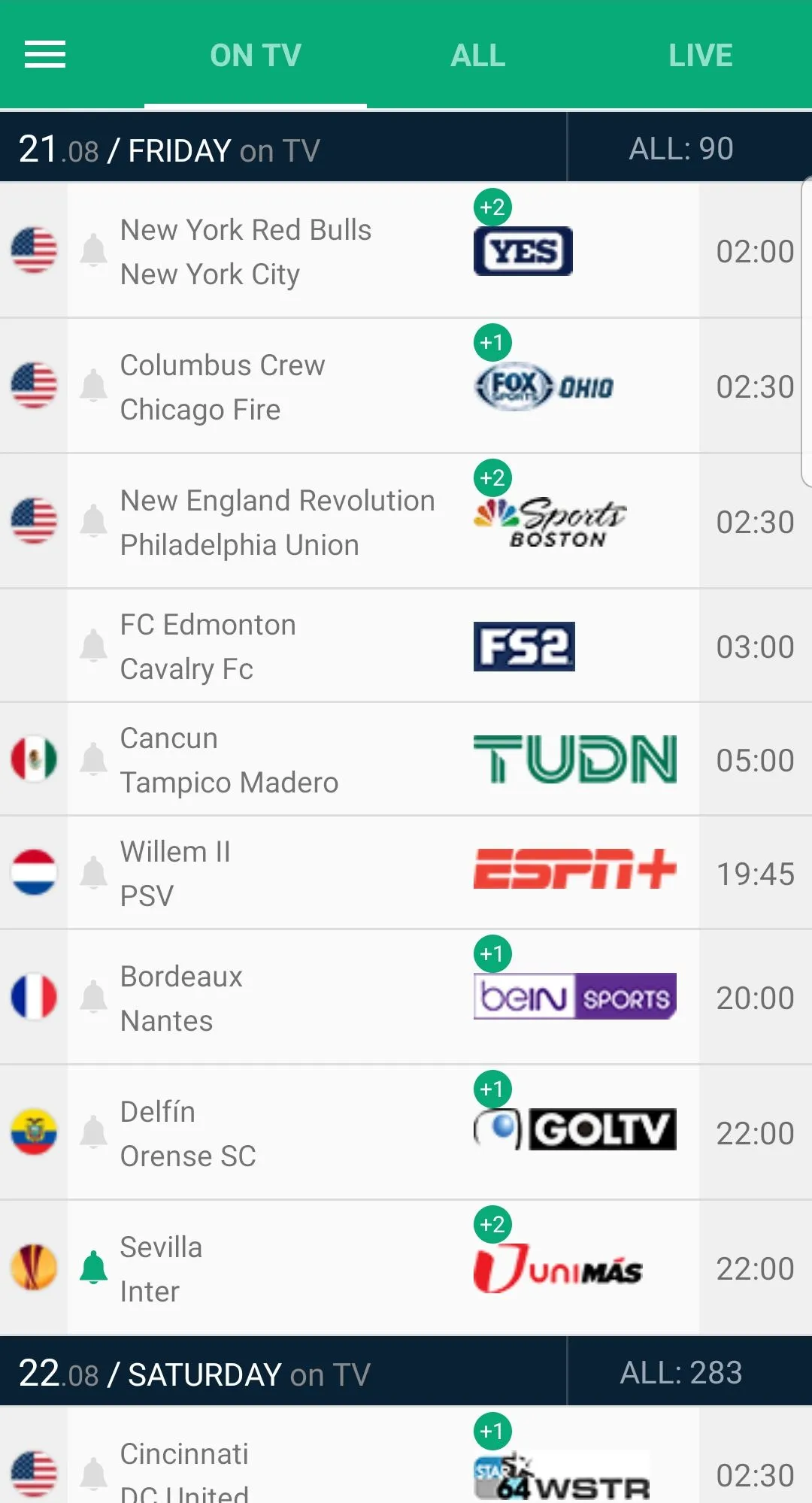 Soccer Live on TV | Indus Appstore | Screenshot