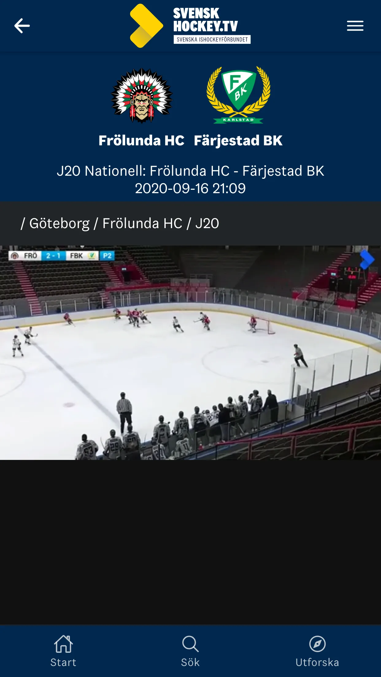 SvenskHockey.tv | Indus Appstore | Screenshot