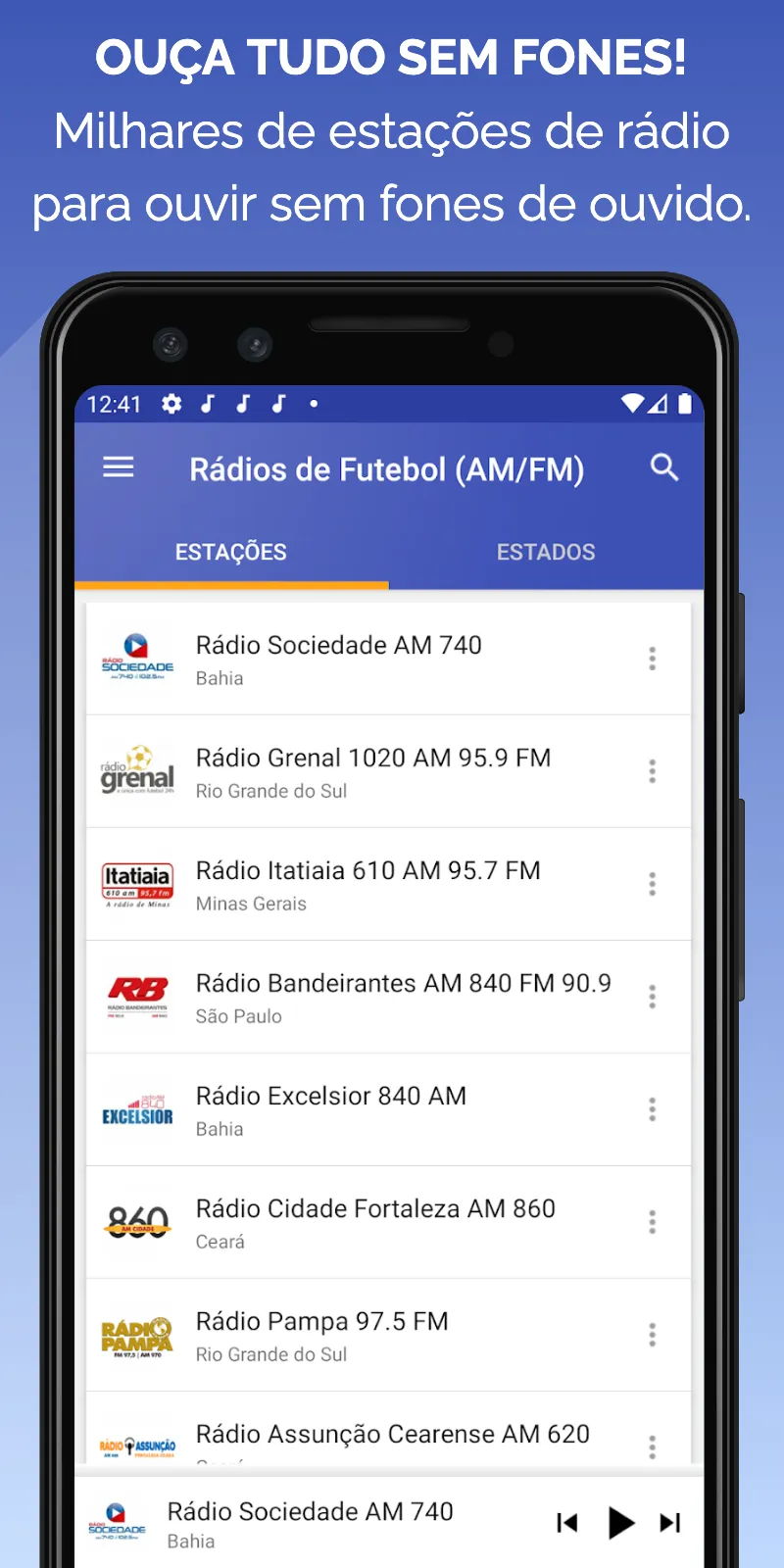 Rádios de Futebol (AM/FM) | Indus Appstore | Screenshot