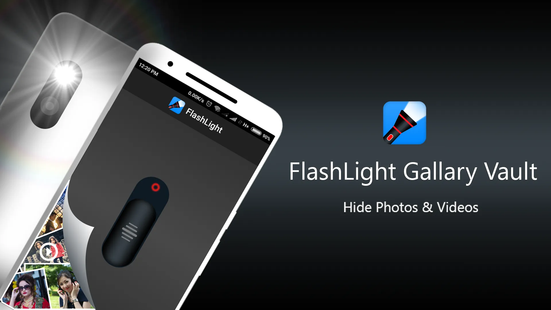 Flashlight Locker: photo vault | Indus Appstore | Screenshot