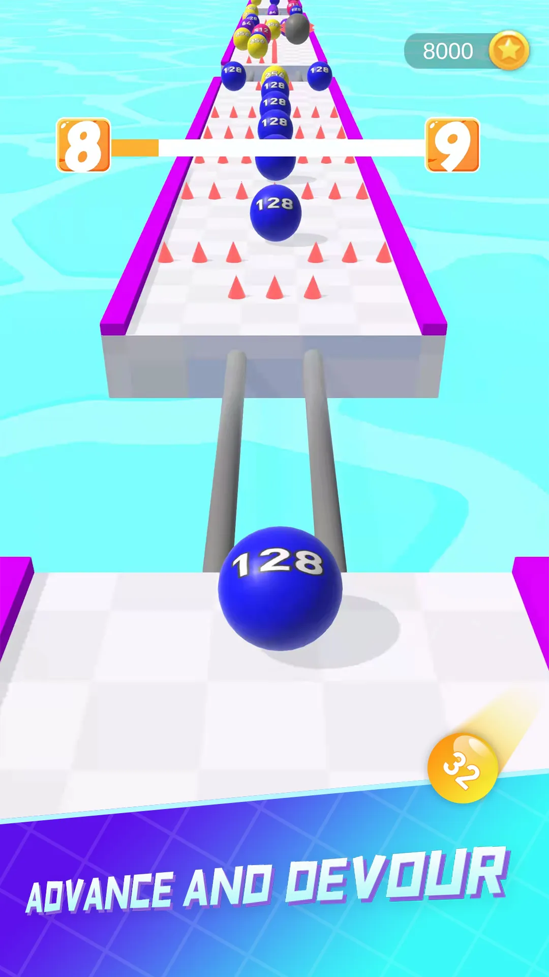 Color Balls 3D 2048 | Indus Appstore | Screenshot