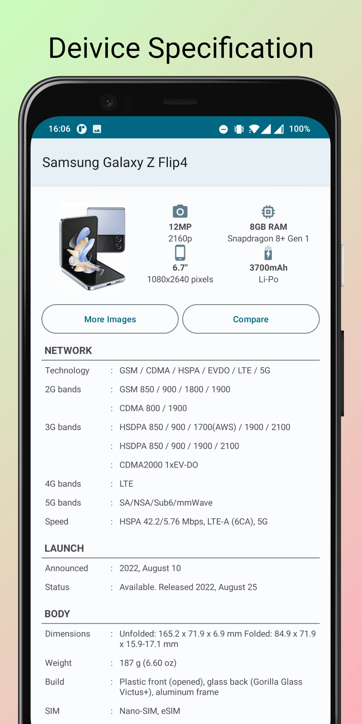 Phone Specification | Indus Appstore | Screenshot