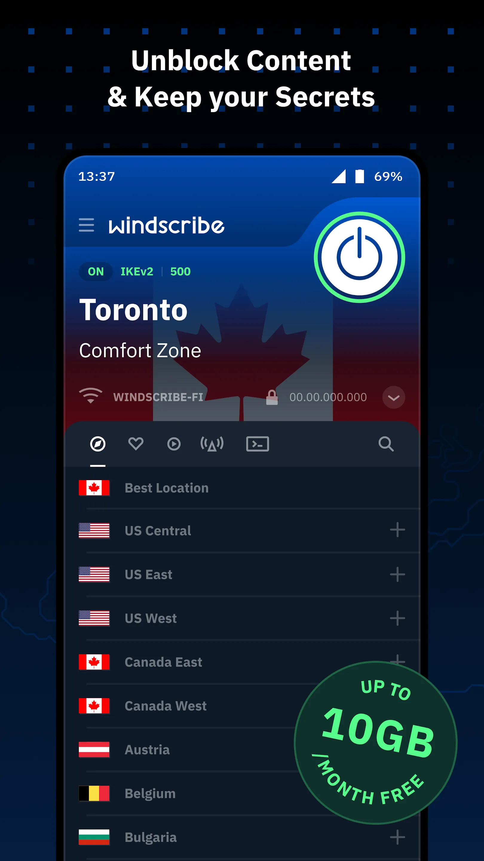 Windscribe VPN | Indus Appstore | Screenshot