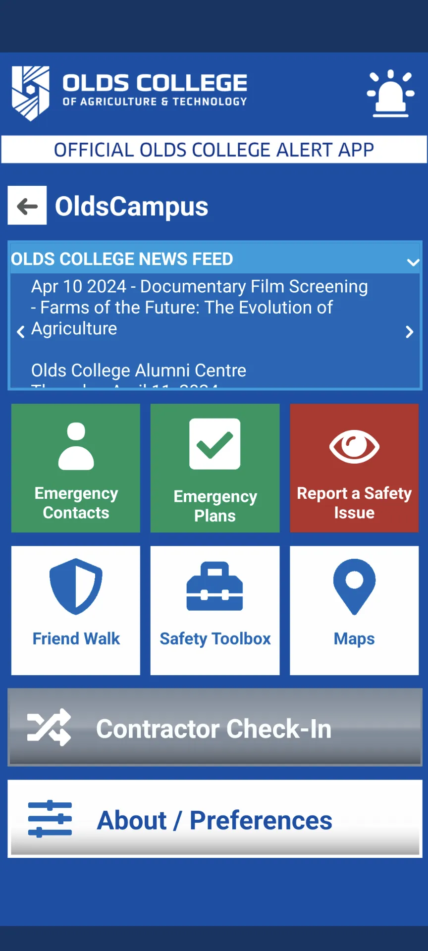 Olds College Alert | Indus Appstore | Screenshot