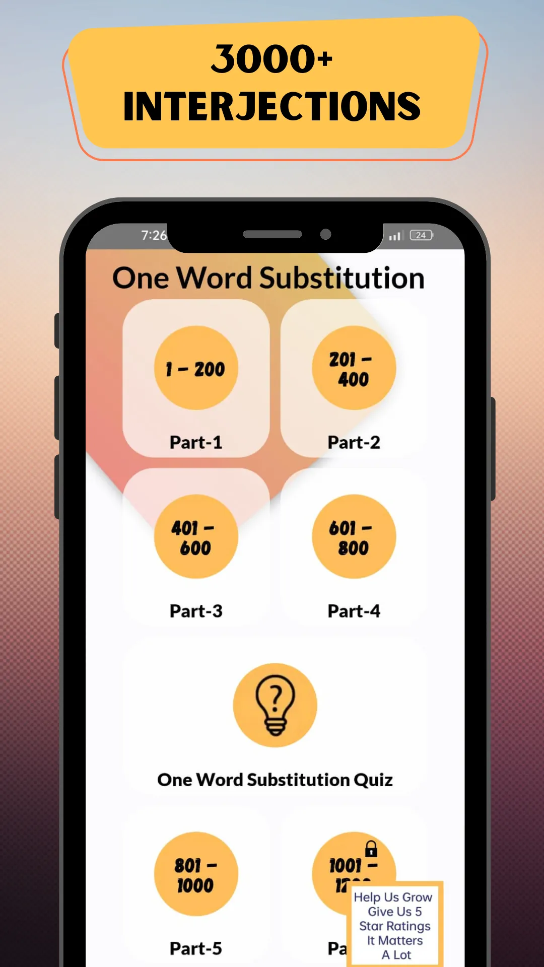 3000+ One Word Substitution | Indus Appstore | Screenshot