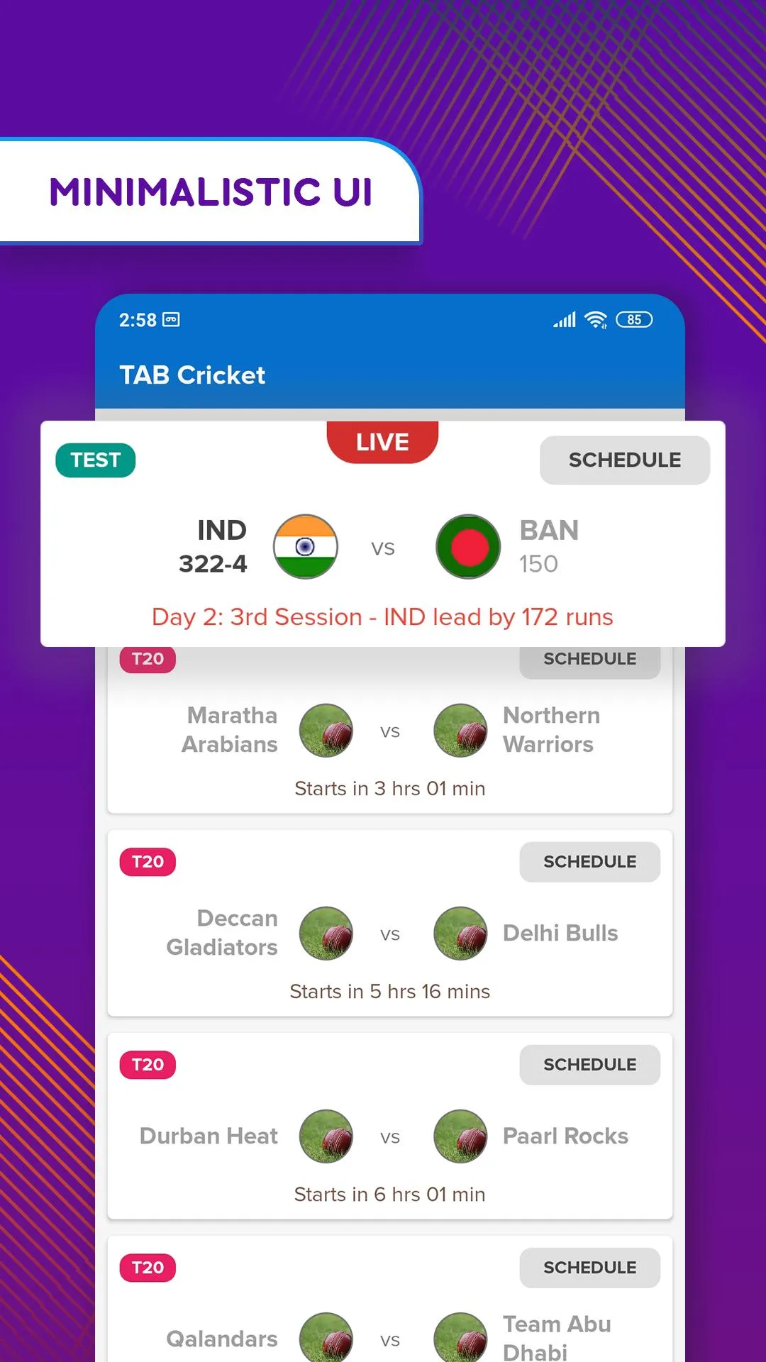 TAB Cricket Live Scores & News | Indus Appstore | Screenshot