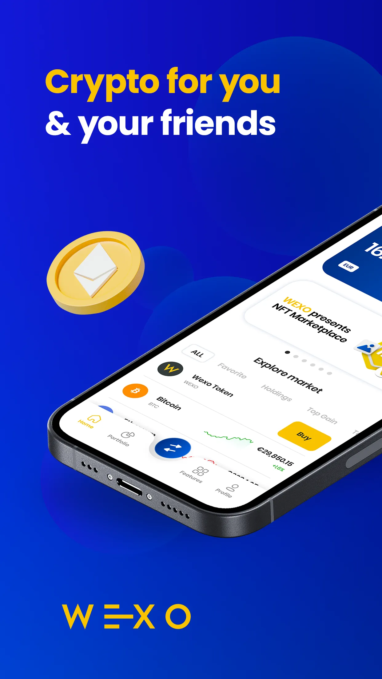 WEXO: Bitcoin & Crypto Wallet | Indus Appstore | Screenshot