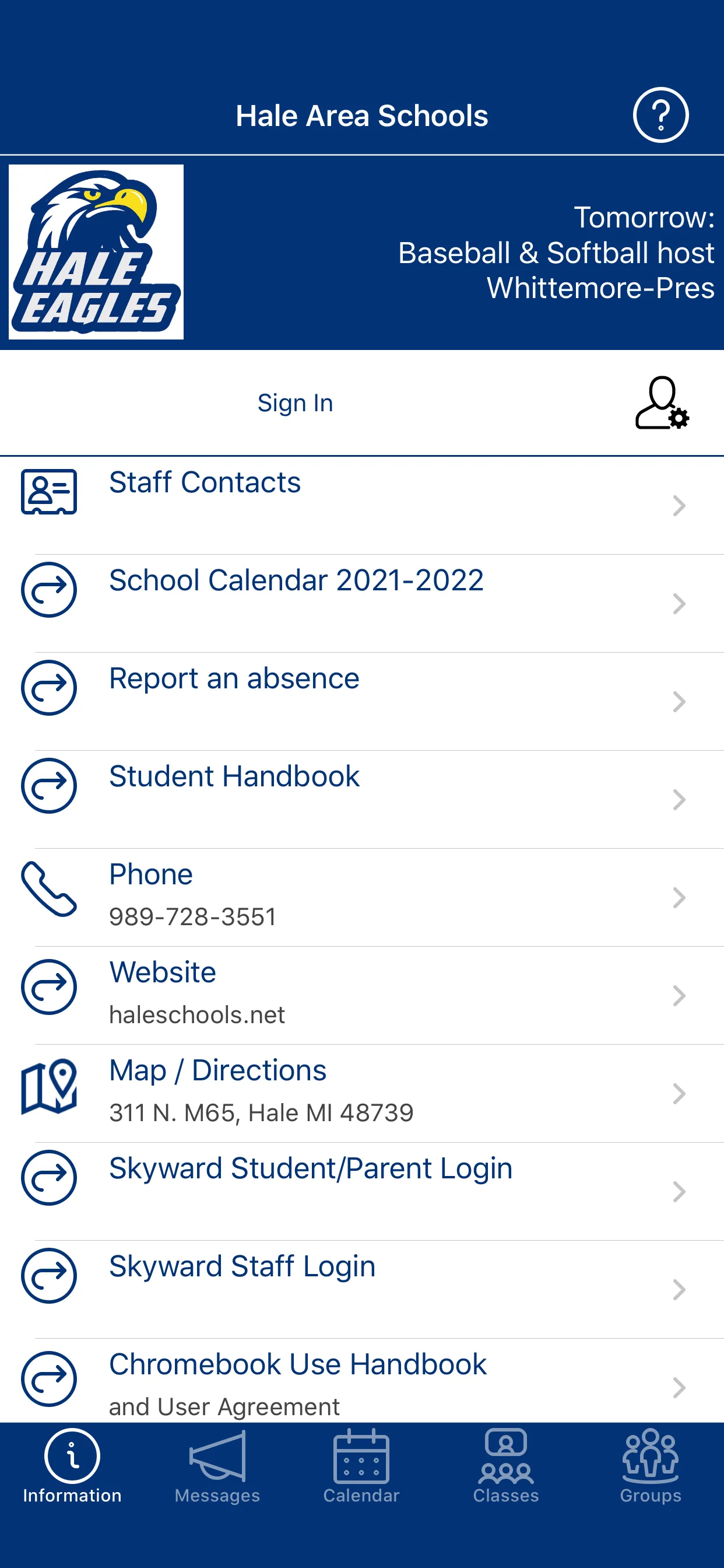 Hale Area Schools | Indus Appstore | Screenshot