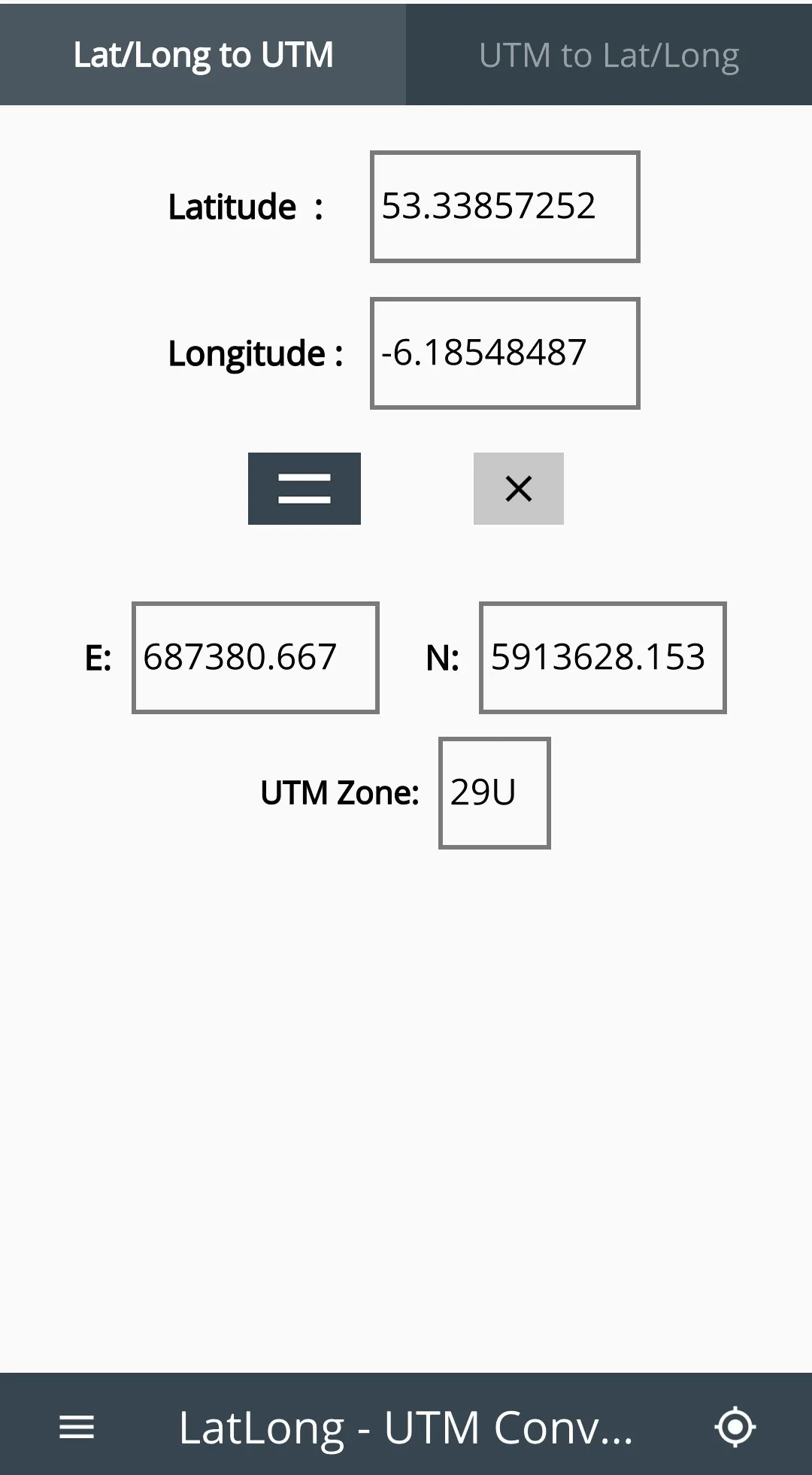 Lat/Long & UTM | Indus Appstore | Screenshot