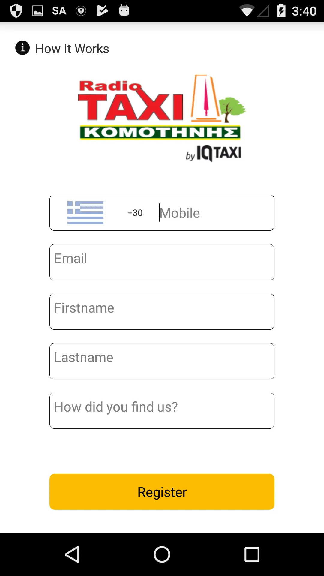 Radiotaxi Komotinis | Indus Appstore | Screenshot