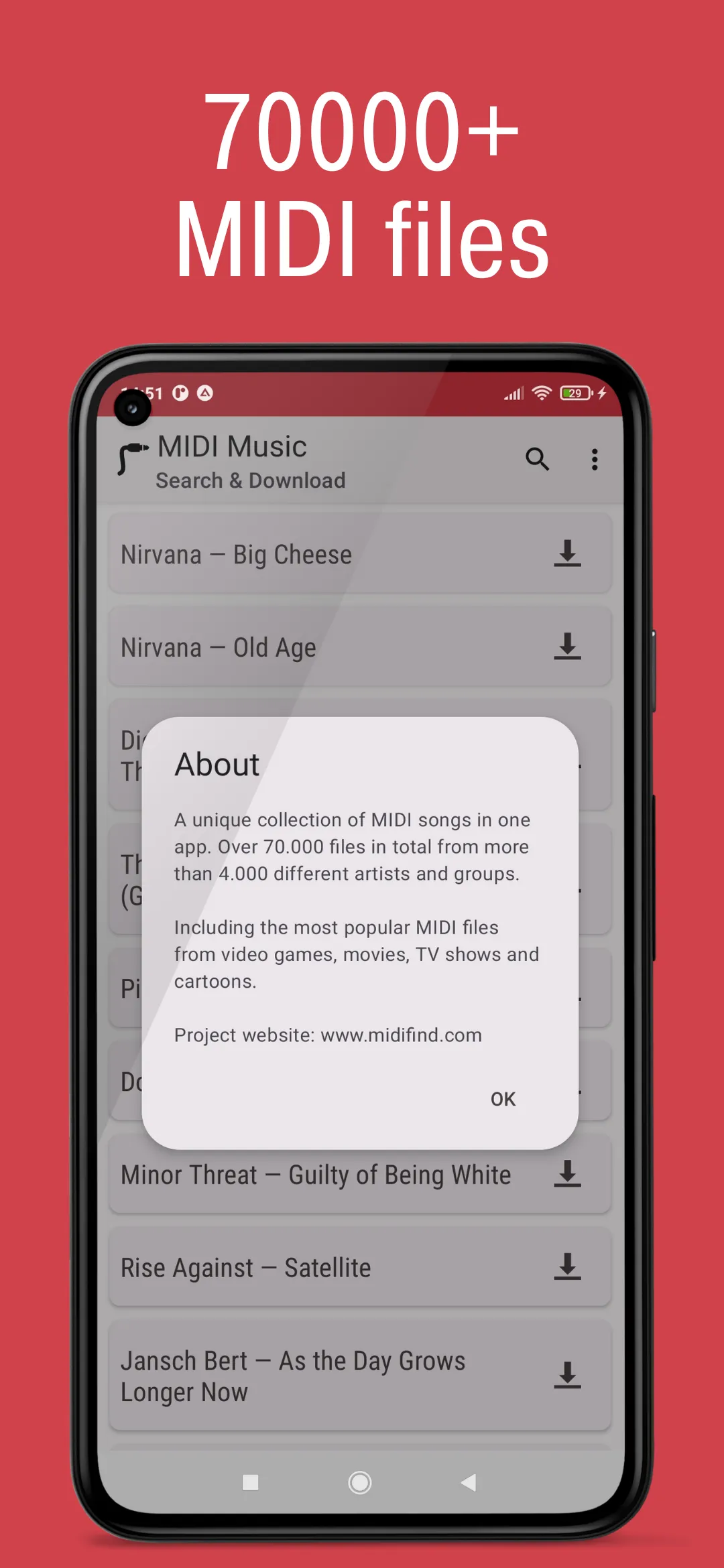 MIDI Music: Search & Download | Indus Appstore | Screenshot