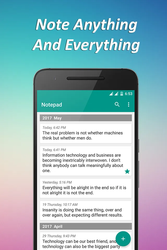 Notepad - With Lock, Backup | Indus Appstore | Screenshot