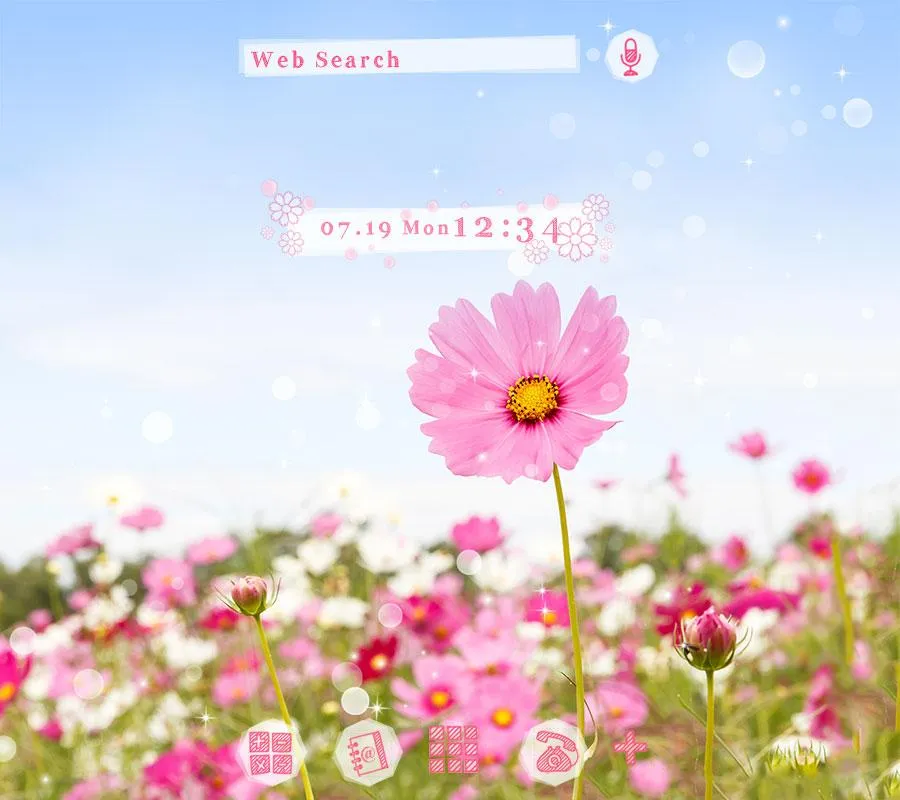 Pink Cosmos Theme +HOME | Indus Appstore | Screenshot