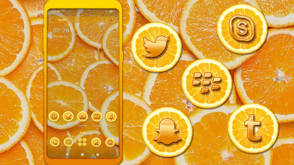 Orange Slice Theme Launcher | Indus Appstore | Screenshot