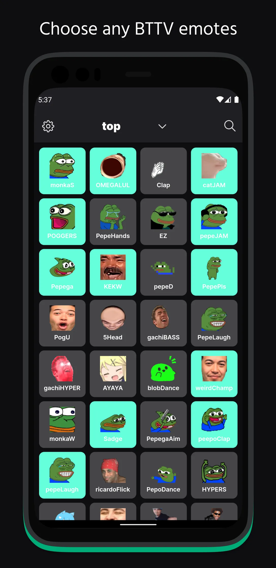 BTTV Stickers, emotes anywhere | Indus Appstore | Screenshot