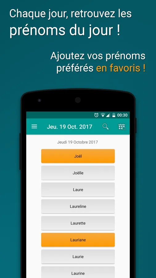 Prénoms en fête | Indus Appstore | Screenshot