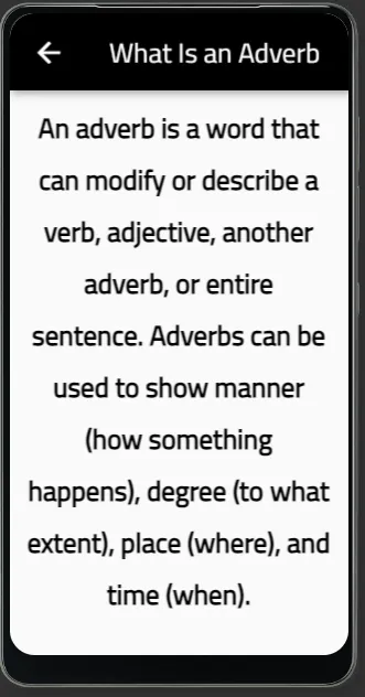 Adverbs | Indus Appstore | Screenshot