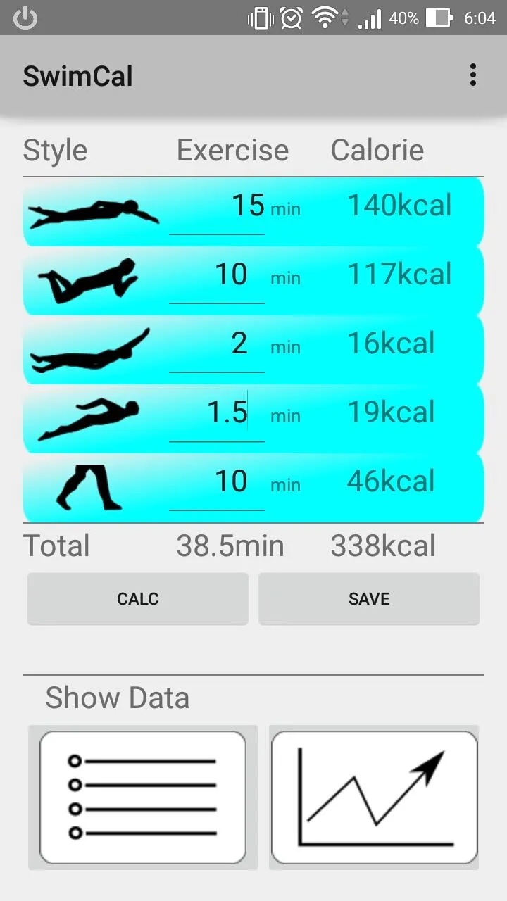 Swim Cal - calorie calculator | Indus Appstore | Screenshot