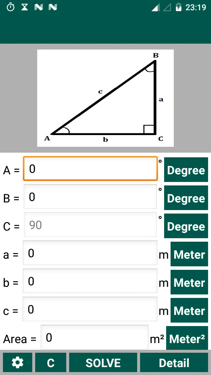 Right Angled Triangle Solver | Indus Appstore | Screenshot