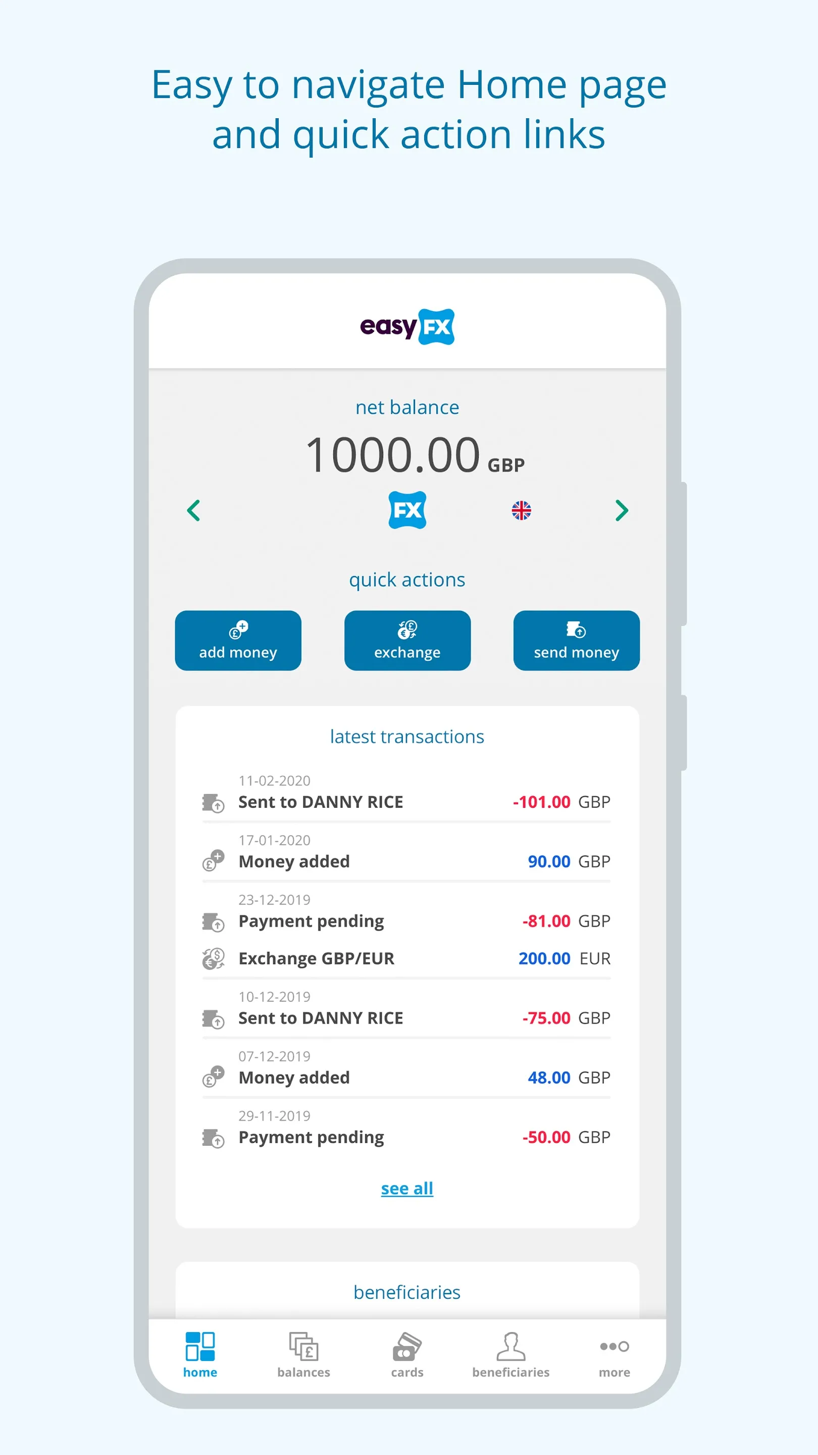 EasyFX Currency Card & Account | Indus Appstore | Screenshot