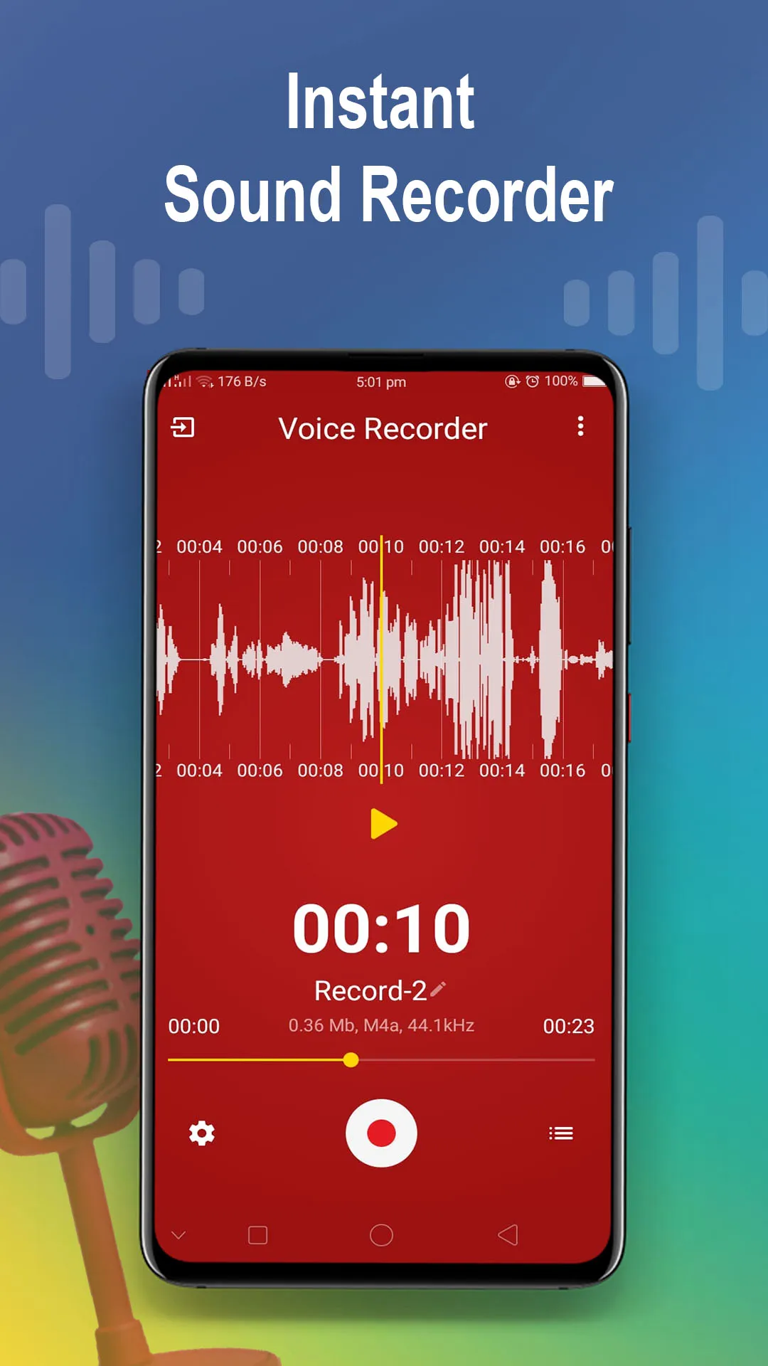 Voice Recorder – HD Sound | Indus Appstore | Screenshot