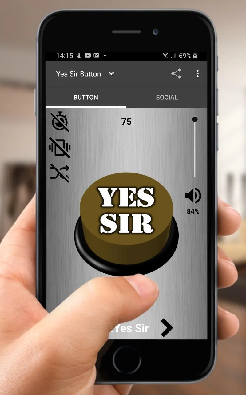 Yes Sir Sound Button | Indus Appstore | Screenshot